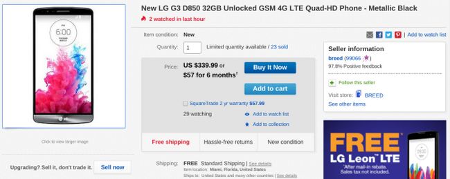 Fotografía - [Offre Alerte] Recevez A Brand New Unlocked AT & T 32GB D850 LG G3 Pour 340 $ sur eBay avec livraison gratuite